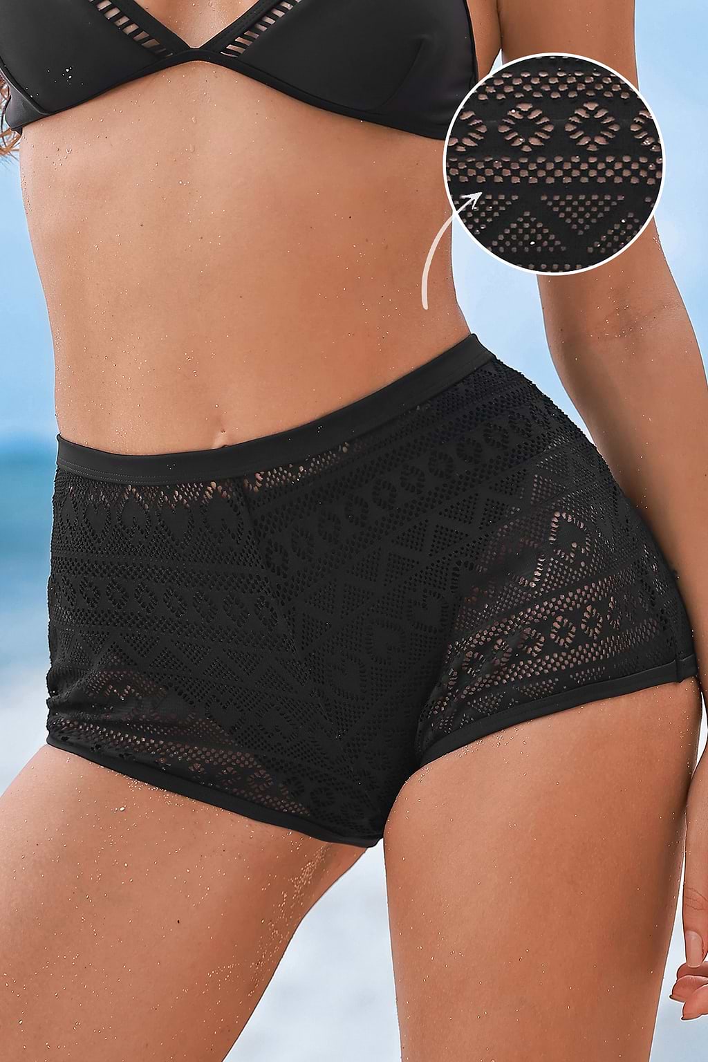 Midnight Sands Black Bikini Bottoms Set