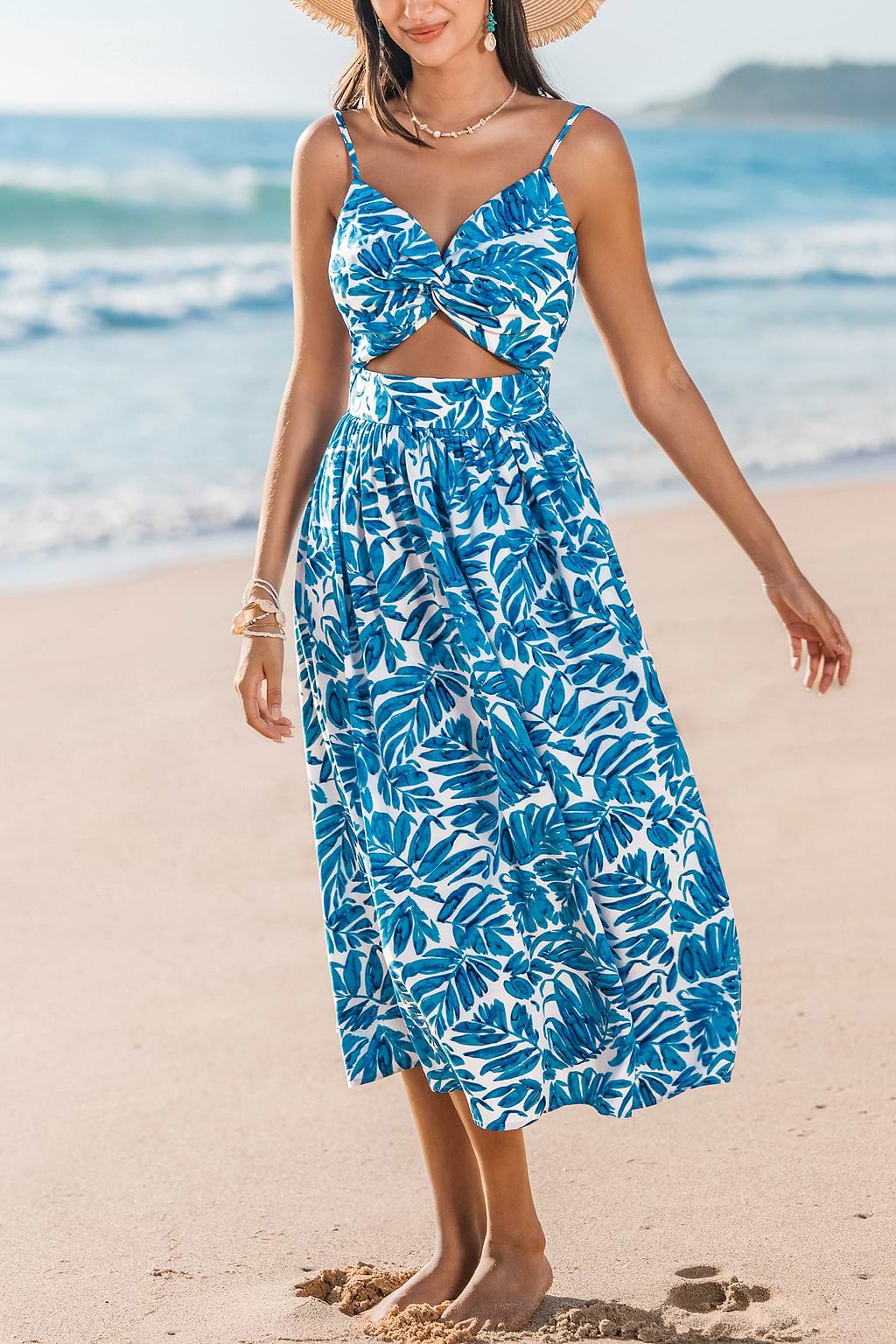 Cabo Coast Tropical Midi Dress