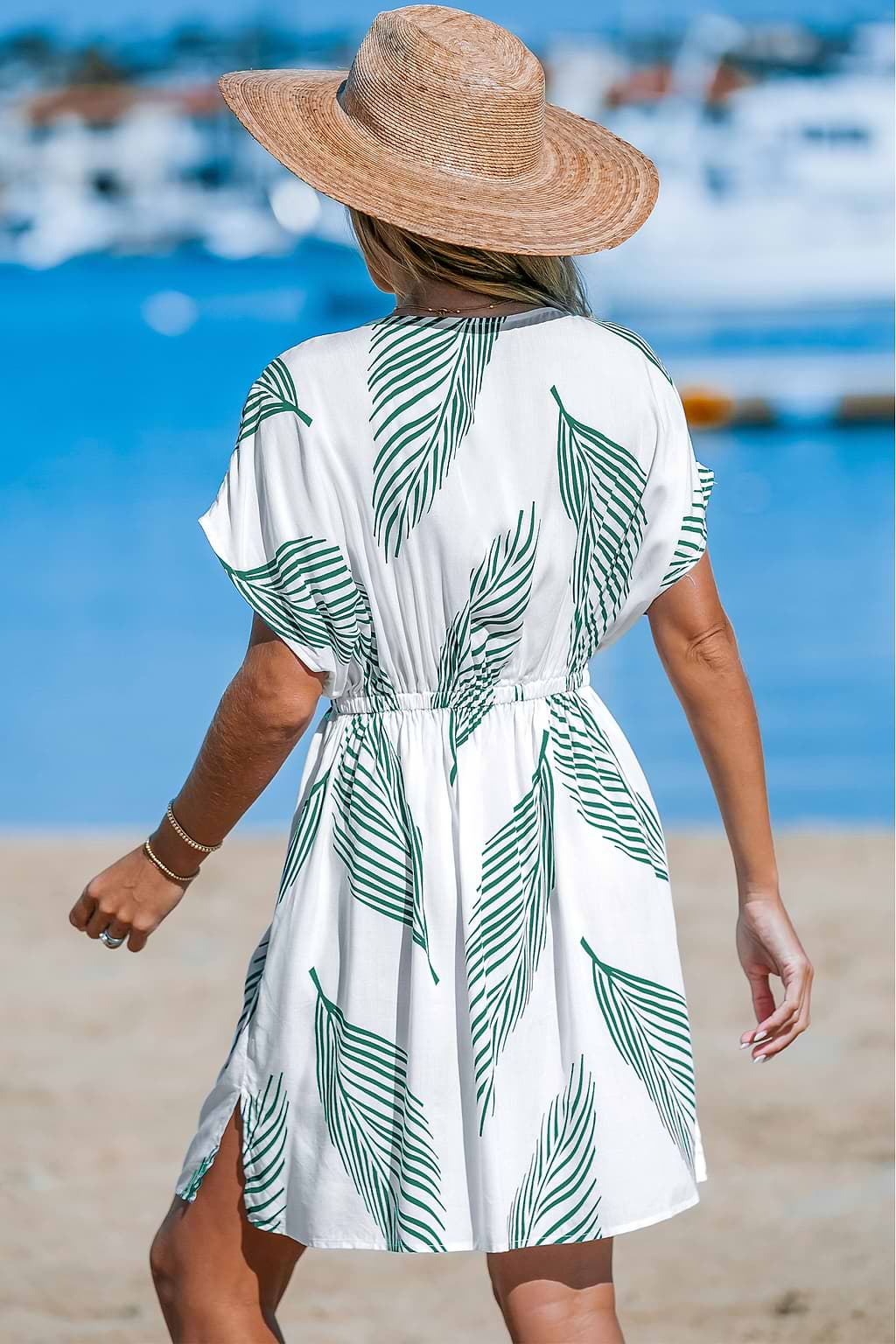 Island View Tropical Cover-Up Mini Dress