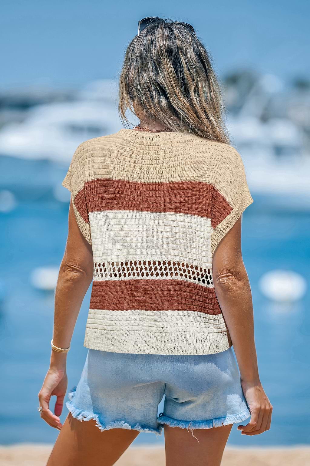 Sienna Sky Colorblock Cover-Up Top