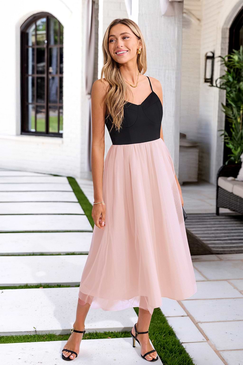 Abito midi bicolore Cosmopolitan Stroll