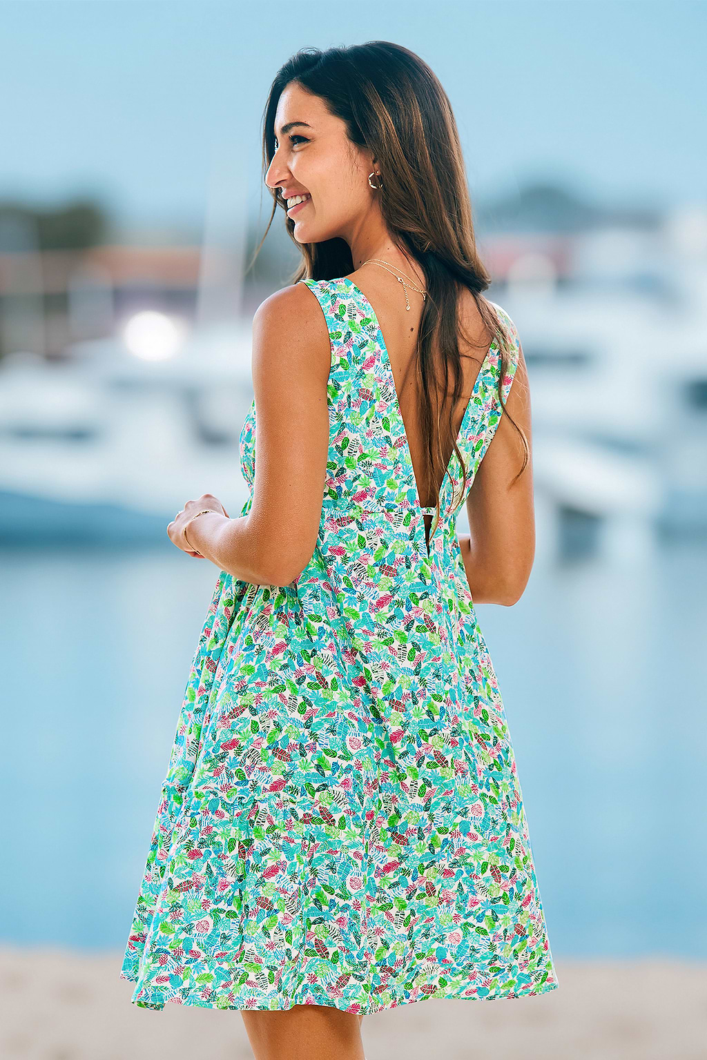Eden Bloom Tropical Mini Dress