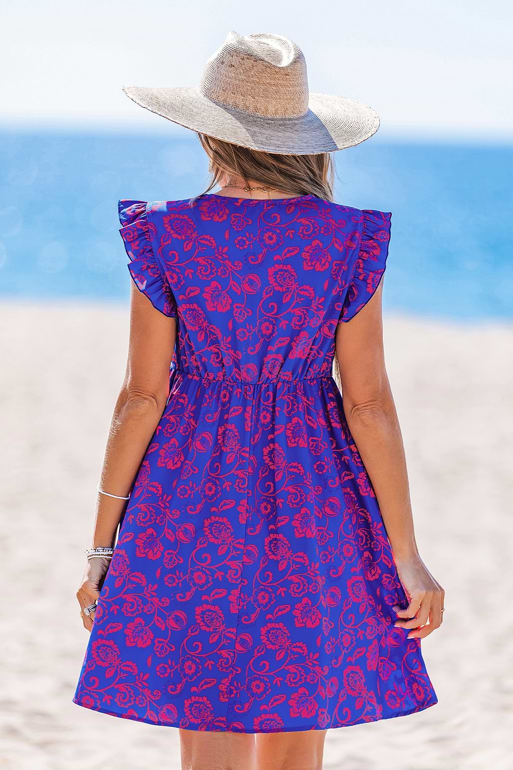 Bohemian Meadow Floral Mini Dress