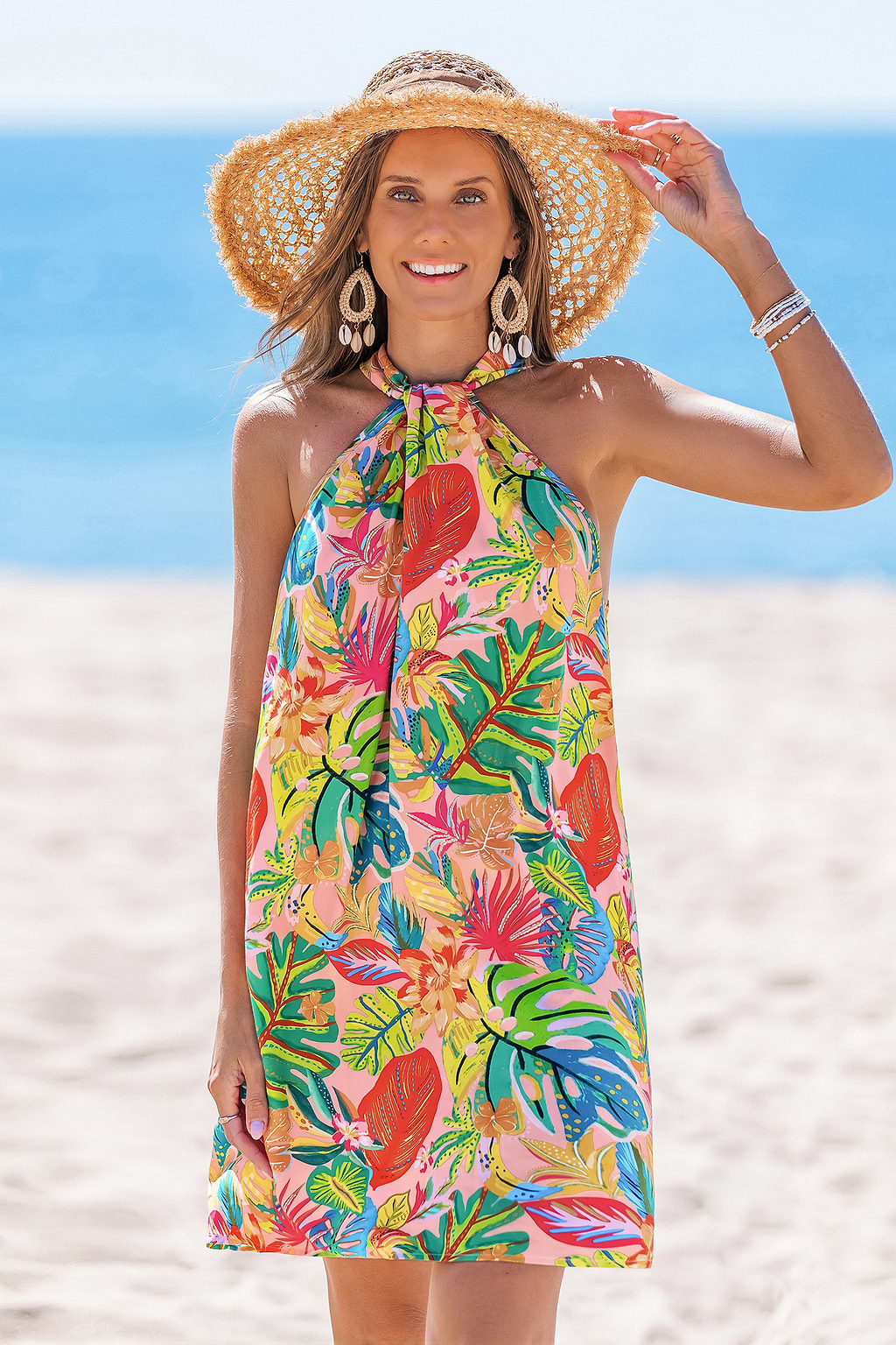 Radiant Island Floral Mini Dress
