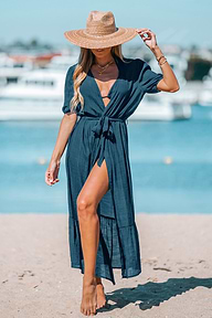 La Jolla Blue Cover-Up Kimono