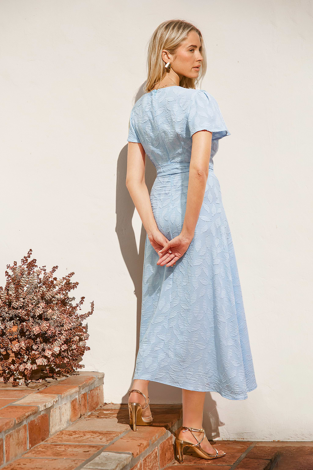 Cornflower Garden Blue Midi Dress