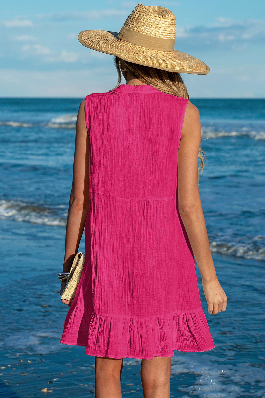 Sweet Berry Pink Cover-Up Mini Dress