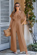 Structured Edge Khaki Jumpsuit