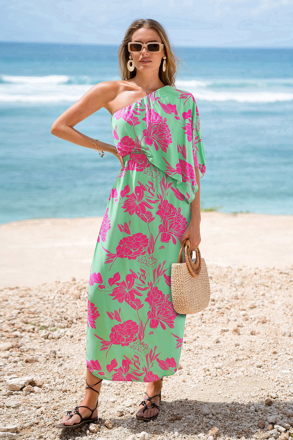 Radiant Charm Floral Maxi Dress