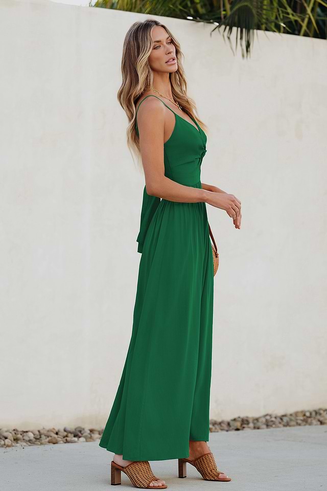 Dreamy Willow Green Maxi Dress
