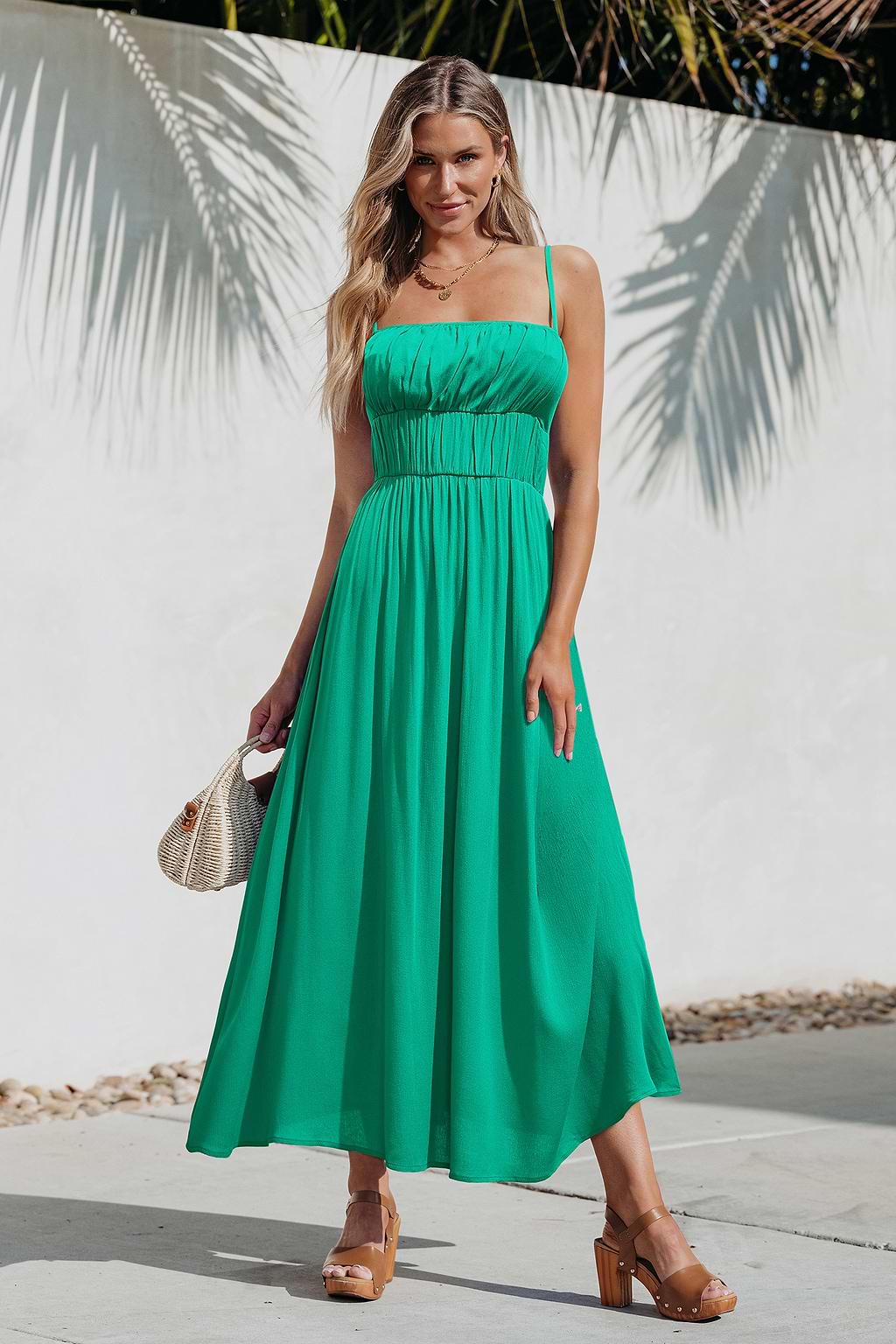 Lush Glow Green Maxi Dress