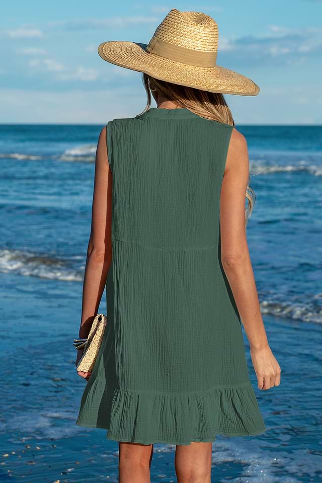 slim fit dress slacks Vacation Dress in Matcha Green main image 0