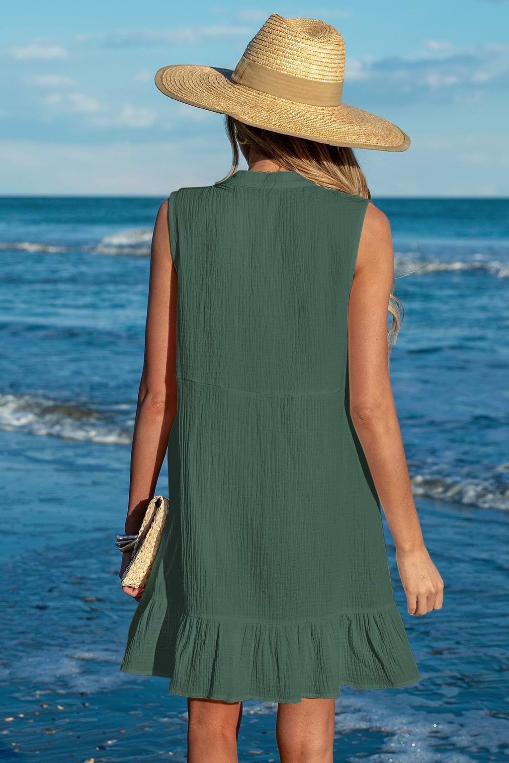 Matcha Mood Green Mini Dress