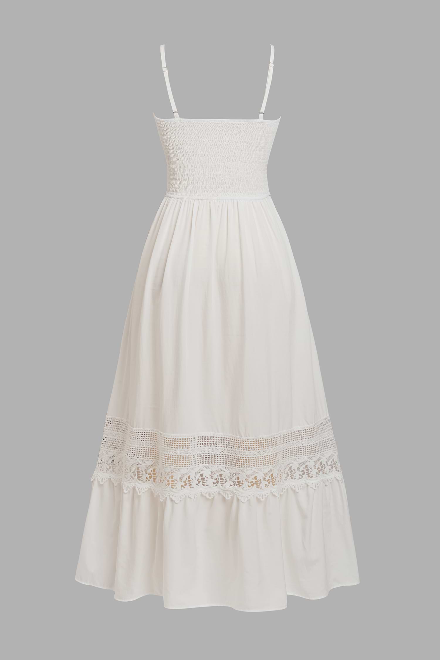 ◆as if calie◆ LACE TRIM MAXI DRESS WHITE CA24BDR004WT bf8df2fc9c3478022d3f1d60b48e22
