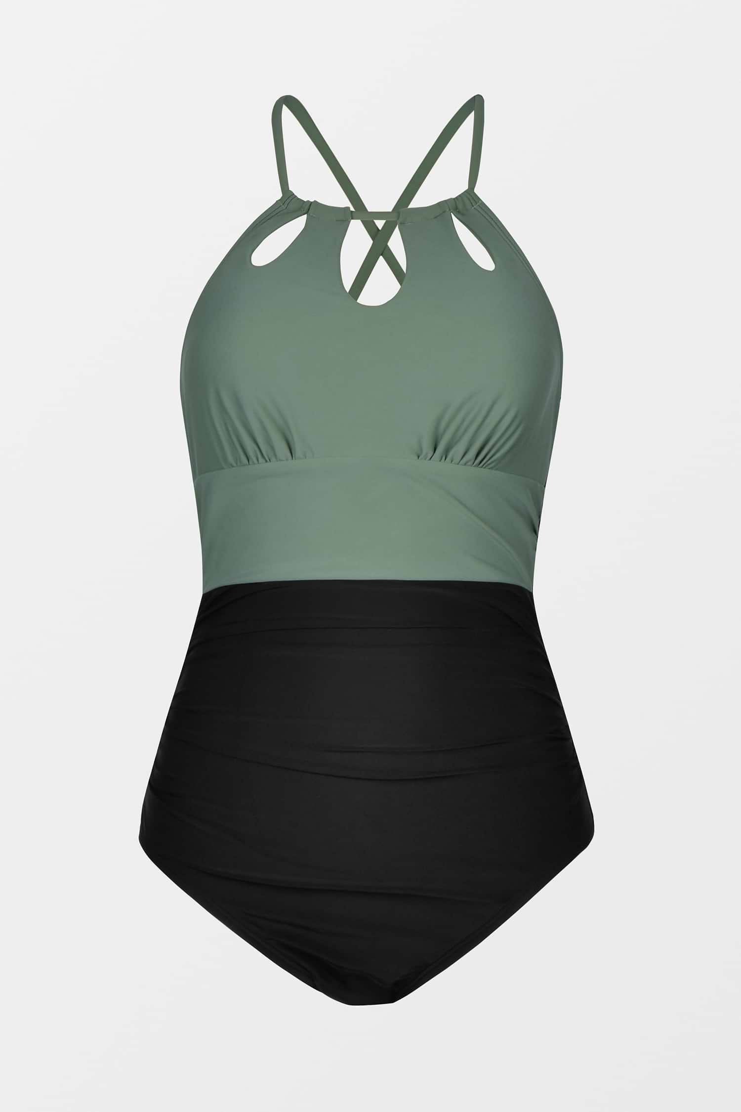 Keyhole Tunnelled One Piece Swimsuit