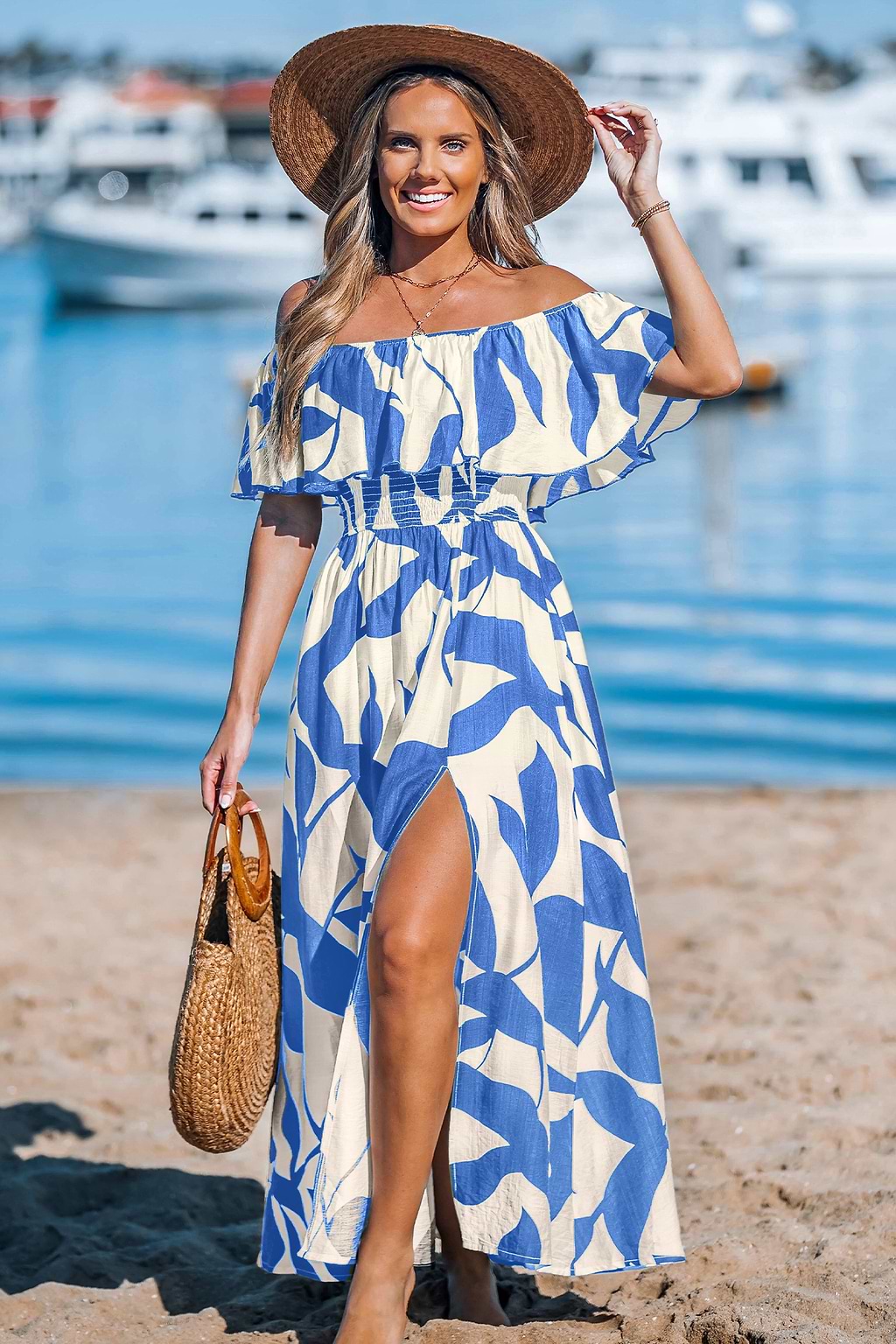 Ocean Canvas Blue Maxi Dress