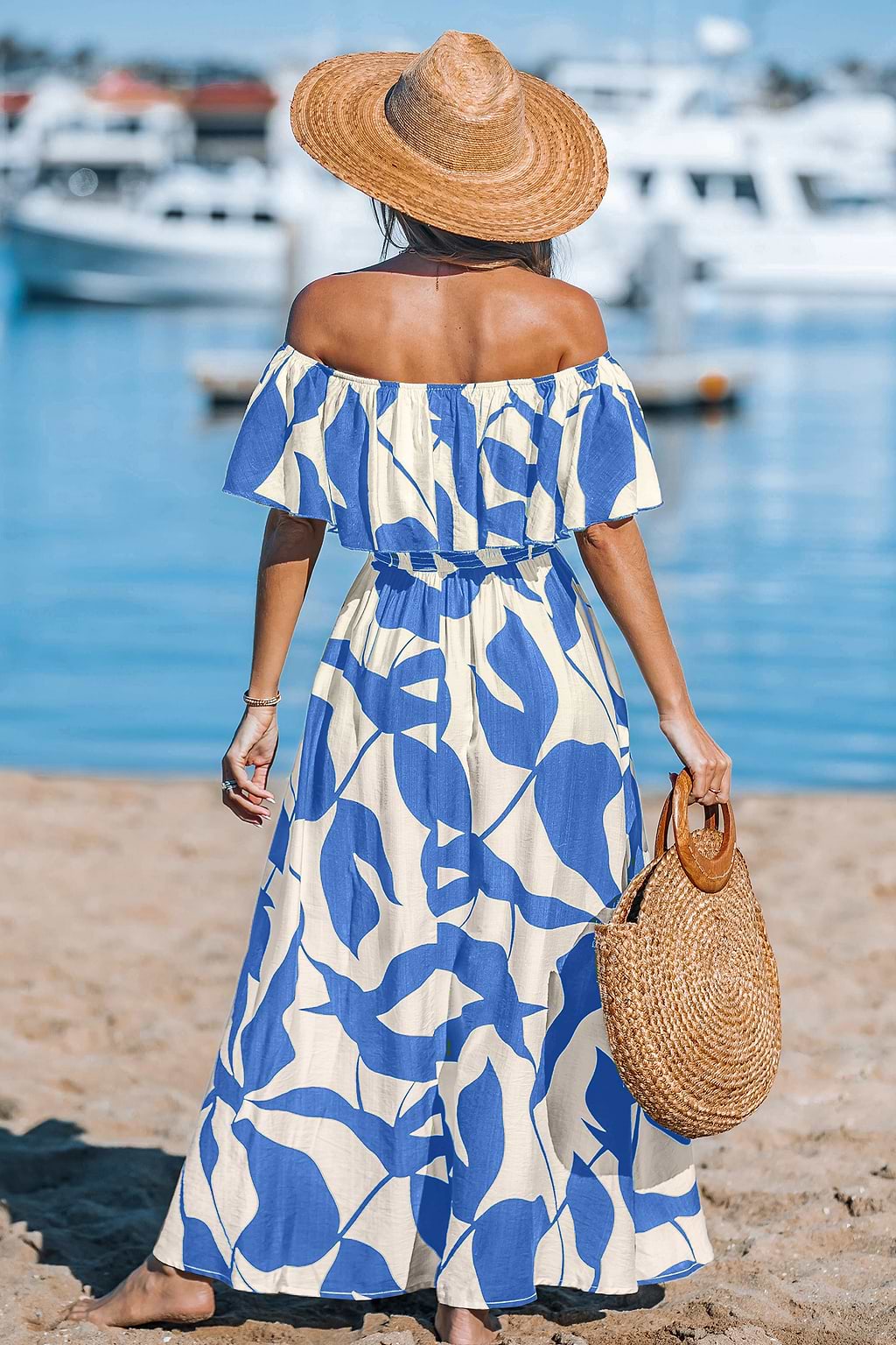 Ocean Canvas Blue Maxi Dress