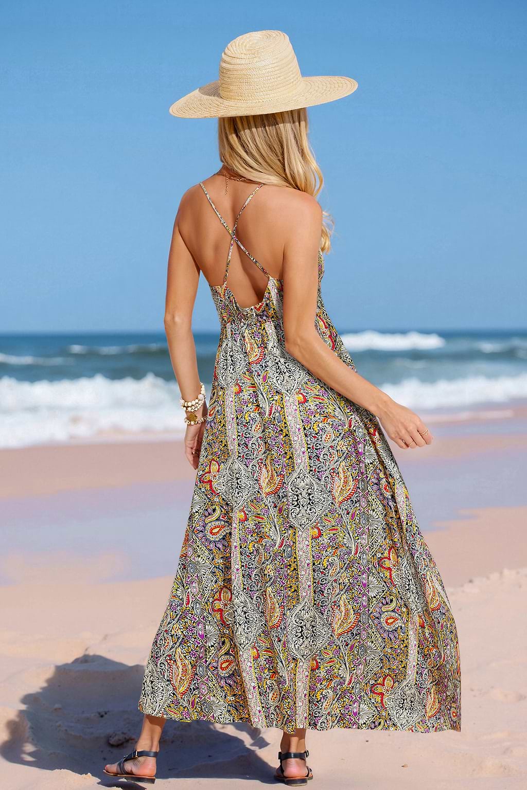 Island Wanderer Paisley Maxi Dress