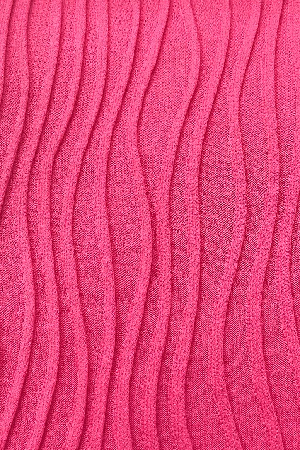Hot Pink Textured Halter Bikini Top & Low-Rise Bottoms Set