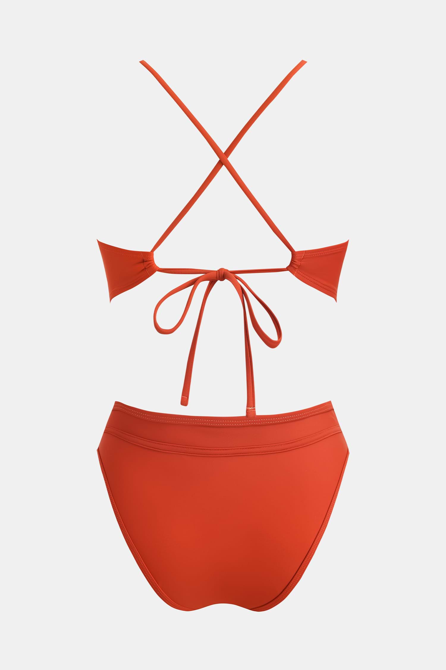 Lipstick Orange Bikini Set