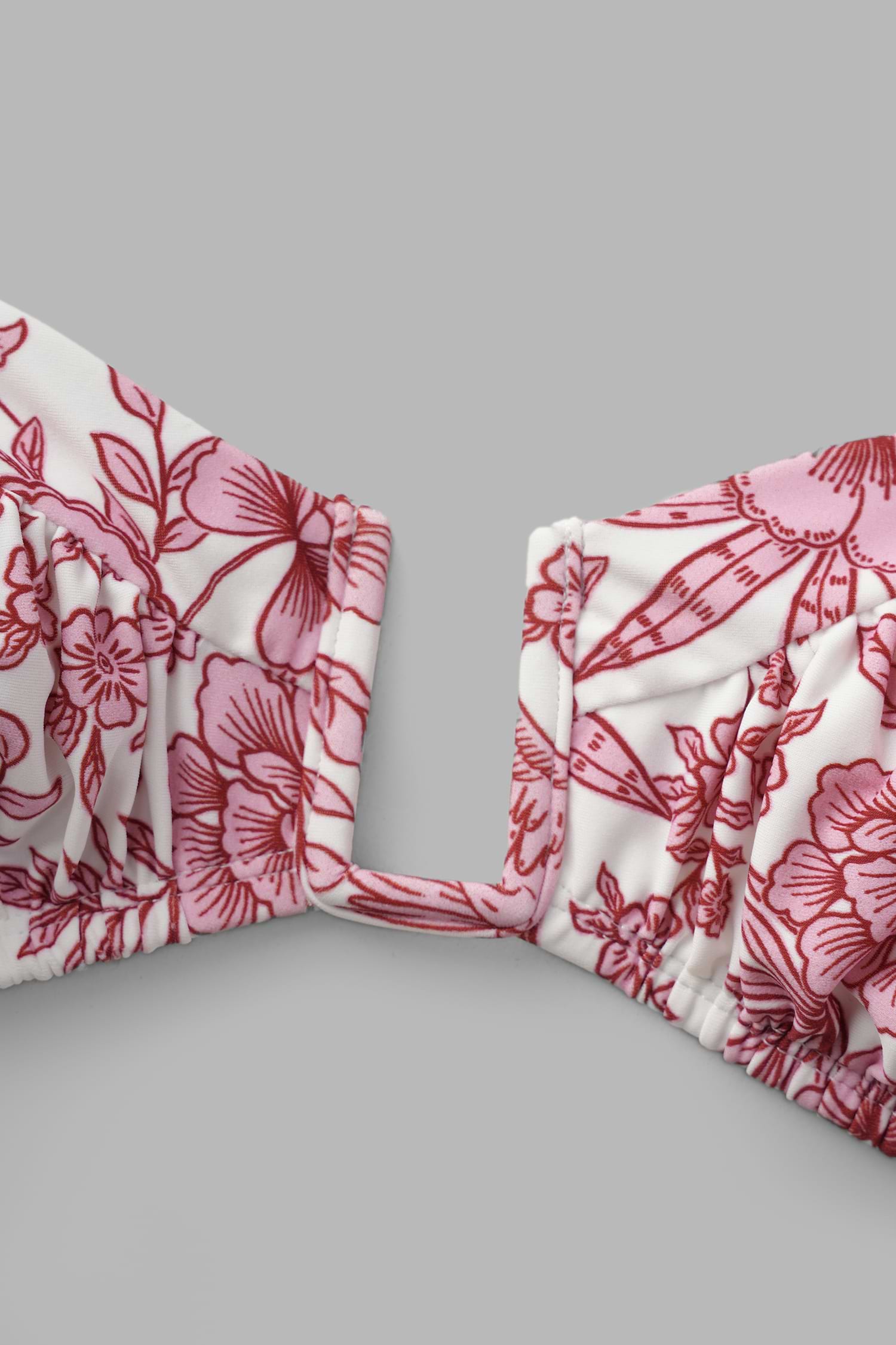 Ruby Petals Floral Bikini Set