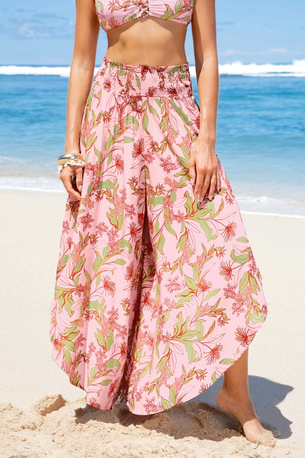Blossom Dream Floral Cover-Up Pants