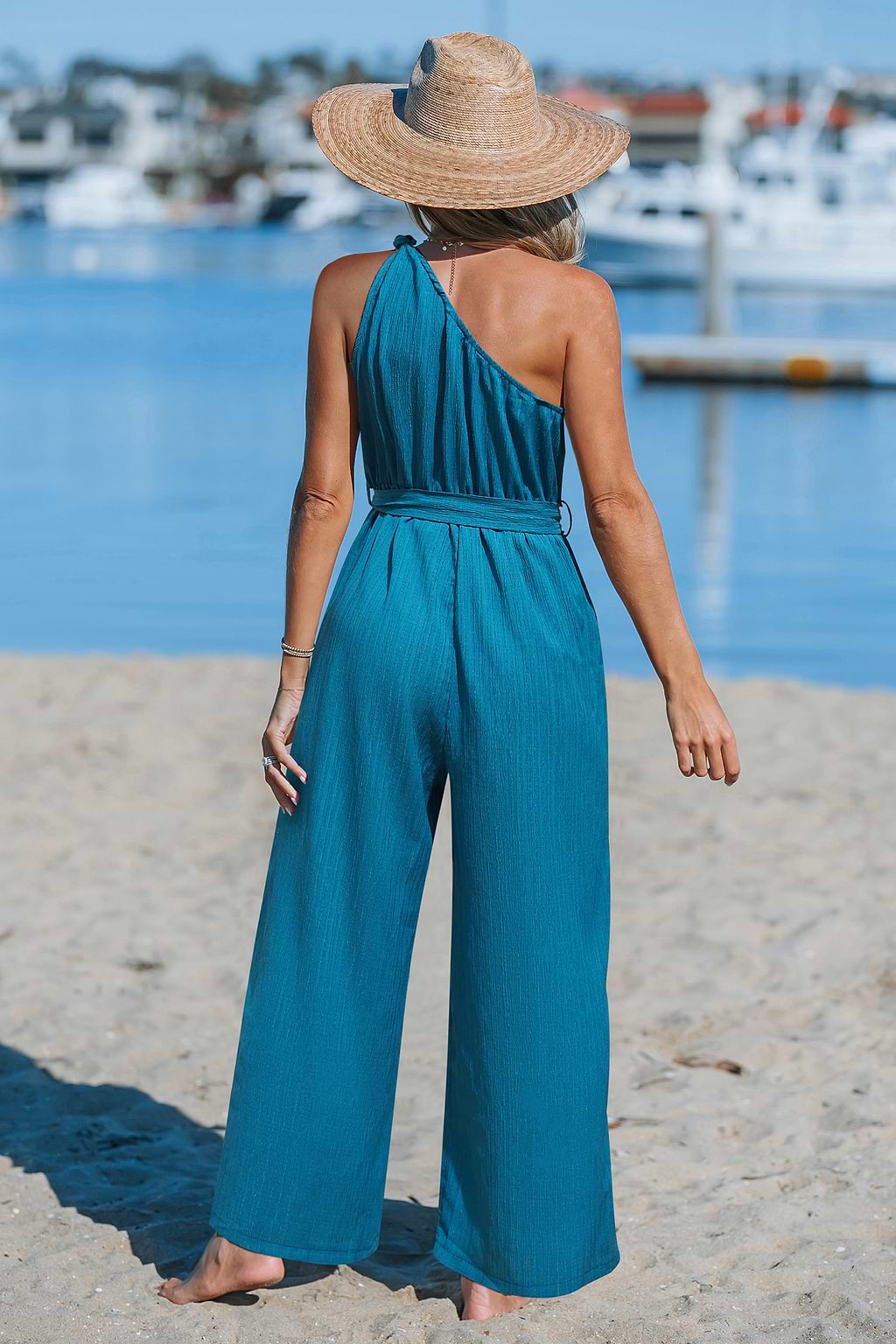 City Sleek Blue Jumpsuit
