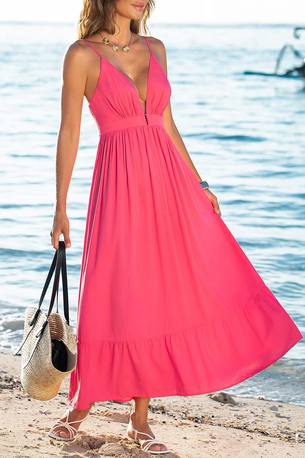 Refined Rose Pink Maxi Dress