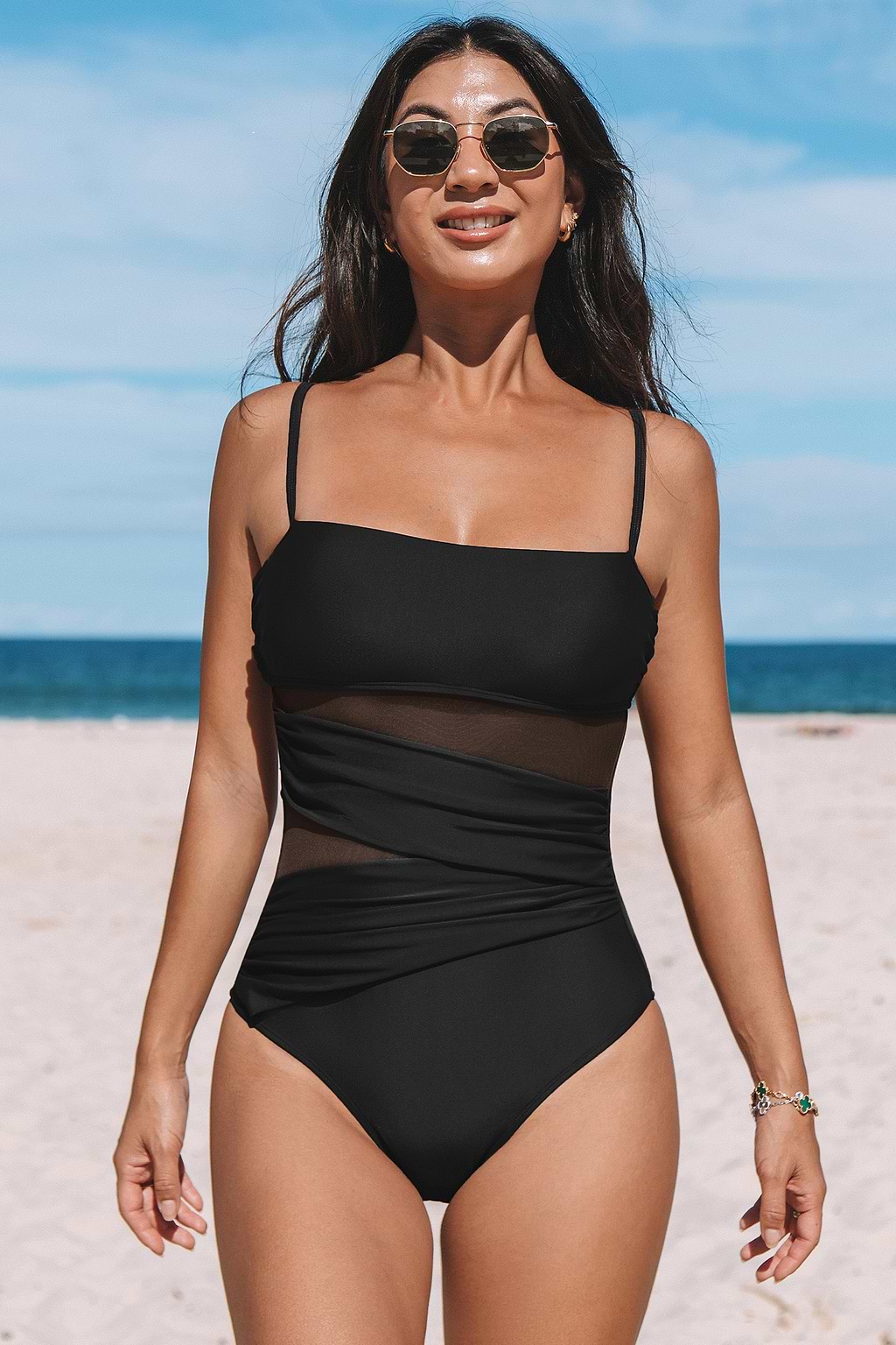Sheer Muse Tummy Control One-Piece Swimsuit