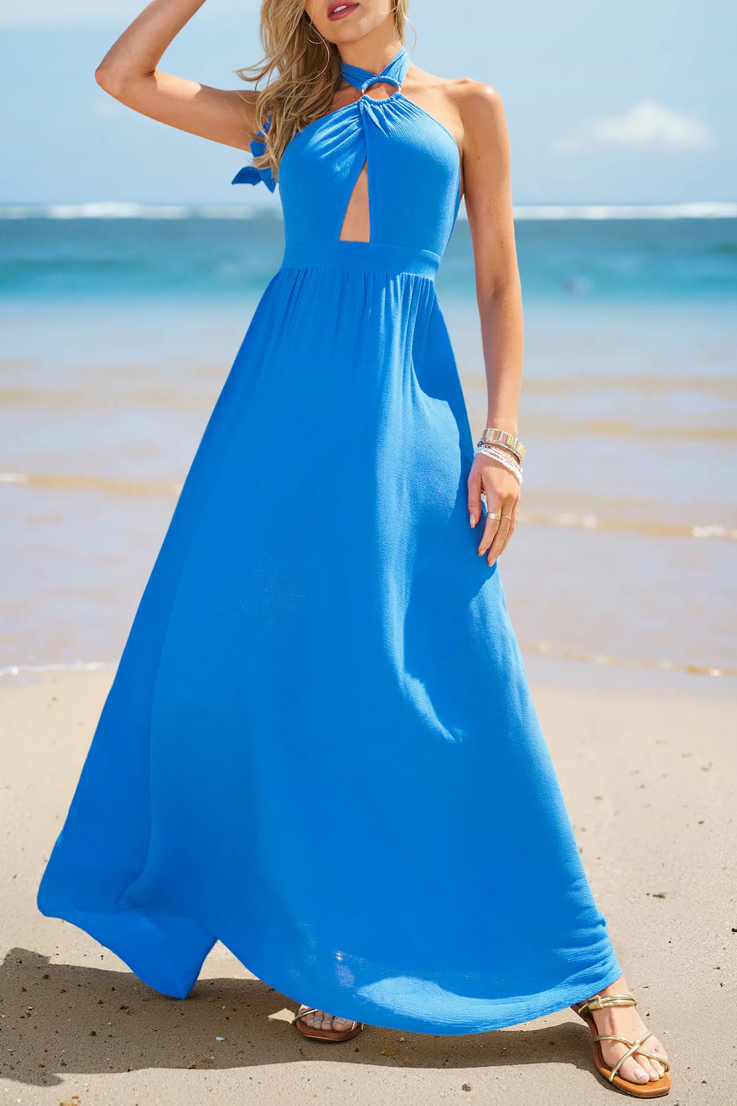 【可憐☆25SS】CUPSHE ジャンプスーツ 花柄 Ruffle My Feathers Geo Maxi Dress