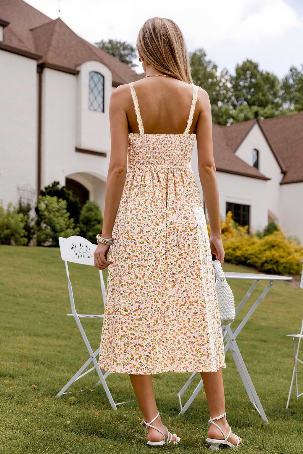 Muted Meadow Floral Midi Dress