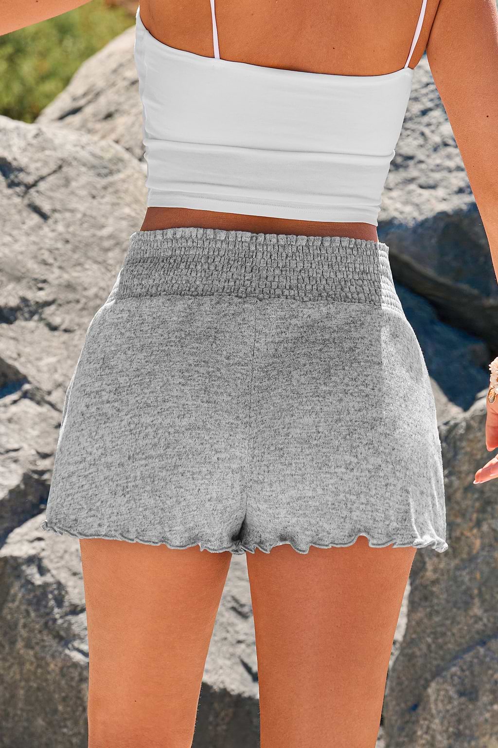 Sweet Drift Grey Cover-Up Shorts