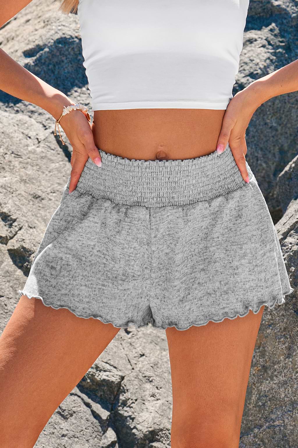 Sweet Drift Grey Cover-Up Shorts