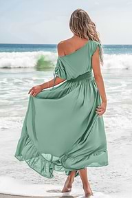 Light Steps Green Maxi Dress