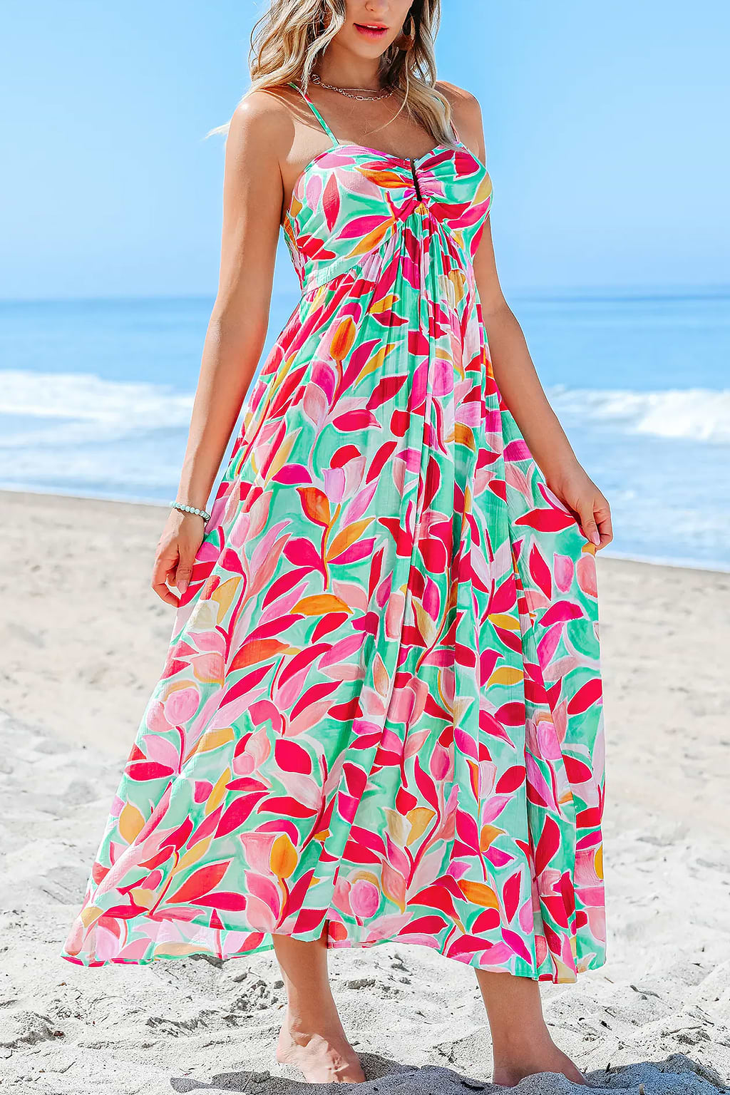 Catching Rays Tropical Maxi Dress