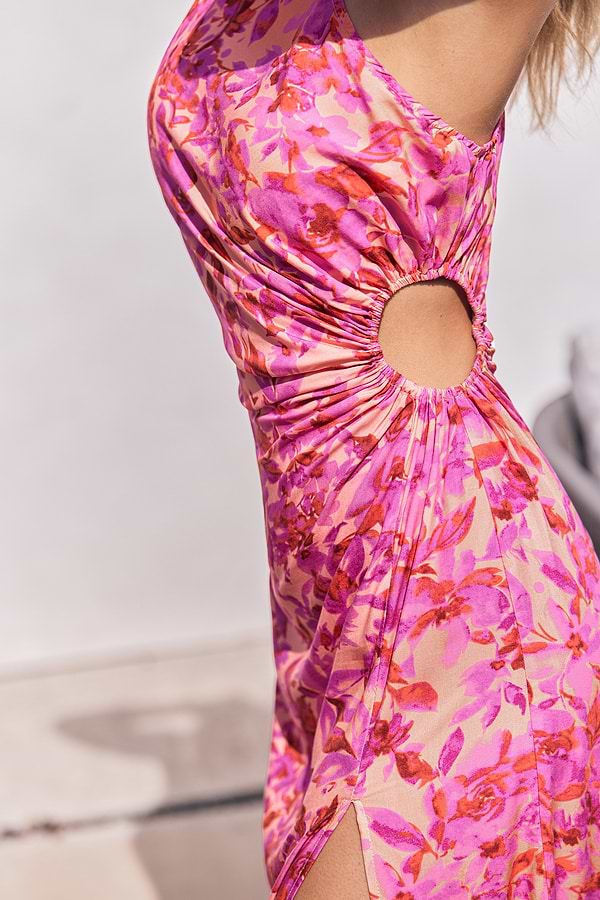 Blooming Symphony Floral Midi Dress