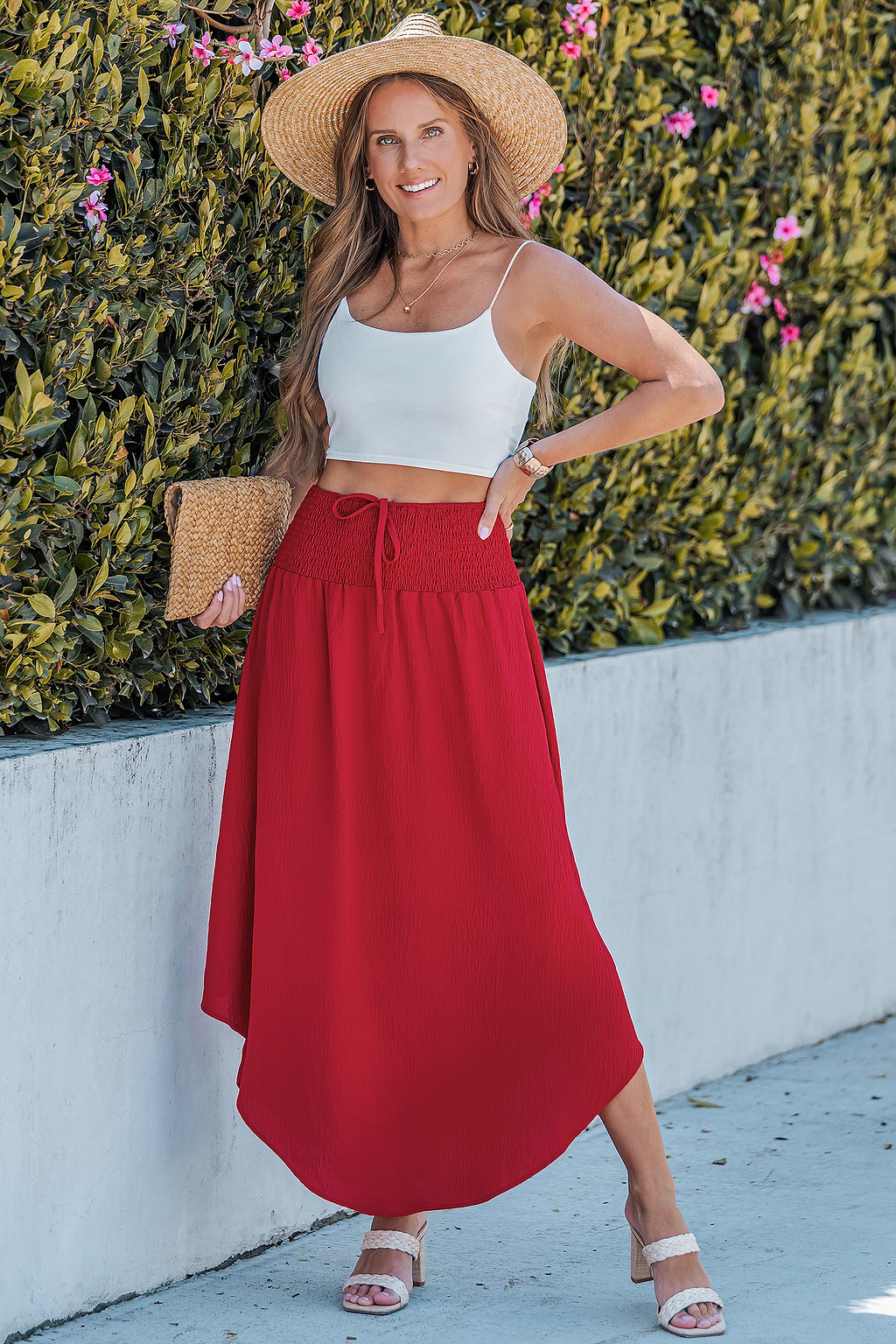 Cherry Bloom Red Skirt