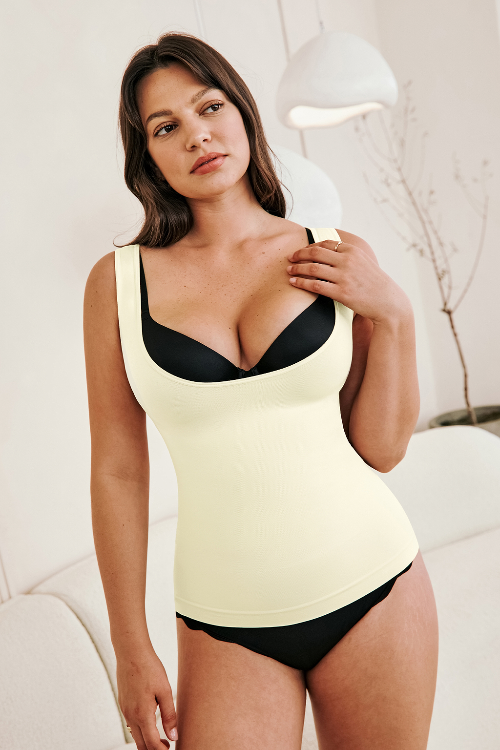 Top moldeador de cintura suave color piel