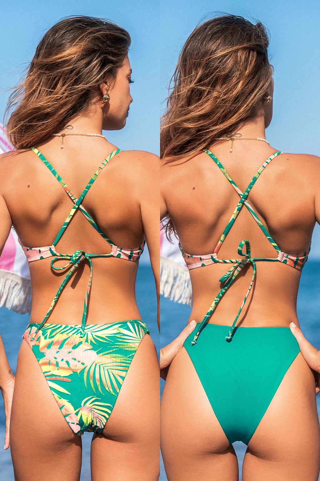 Coral Shore Tropical Bikini Set