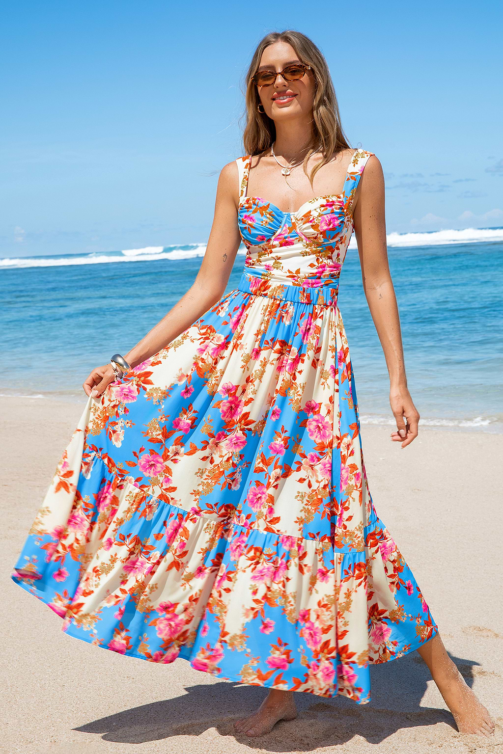 Beach Brunch Floral Cover-Up Sarong