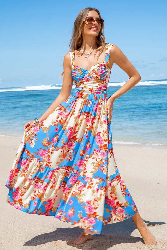 Beach Brunch Floral Cover-Up Sarong | Maxi Length Style | Cupshe