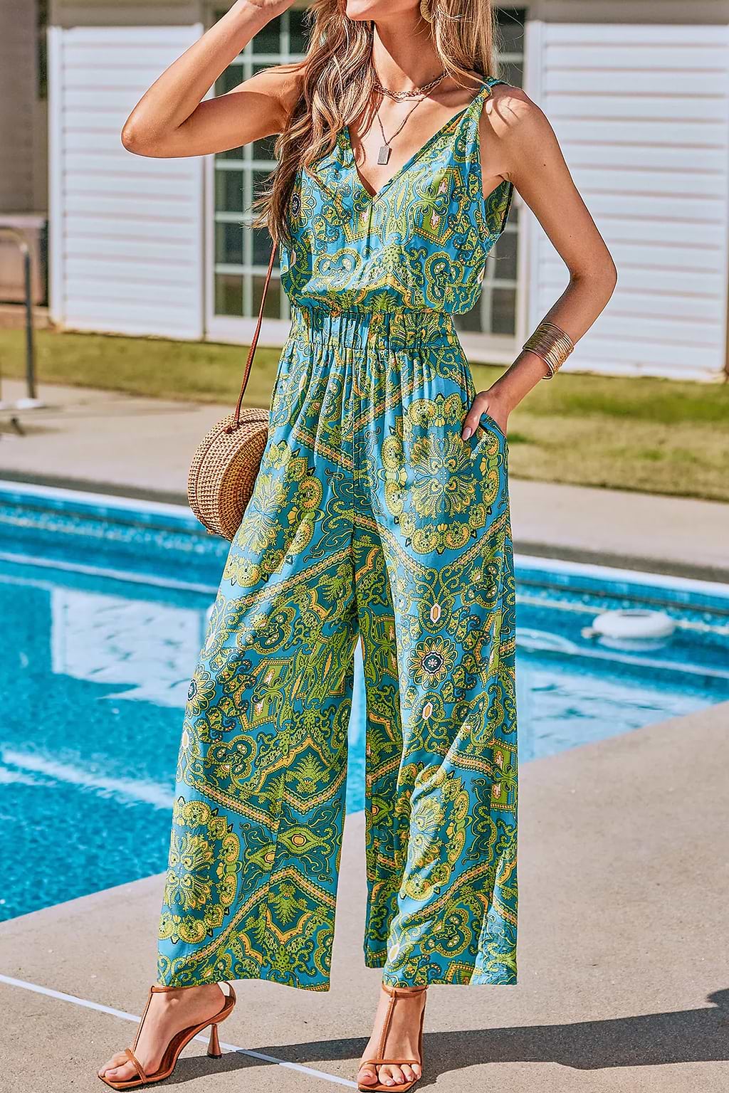 Over the Moon Paisley Jumpsuit