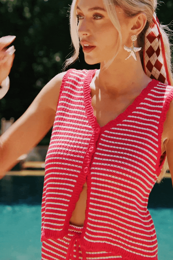 Mood Booster Striped Sweater Vest