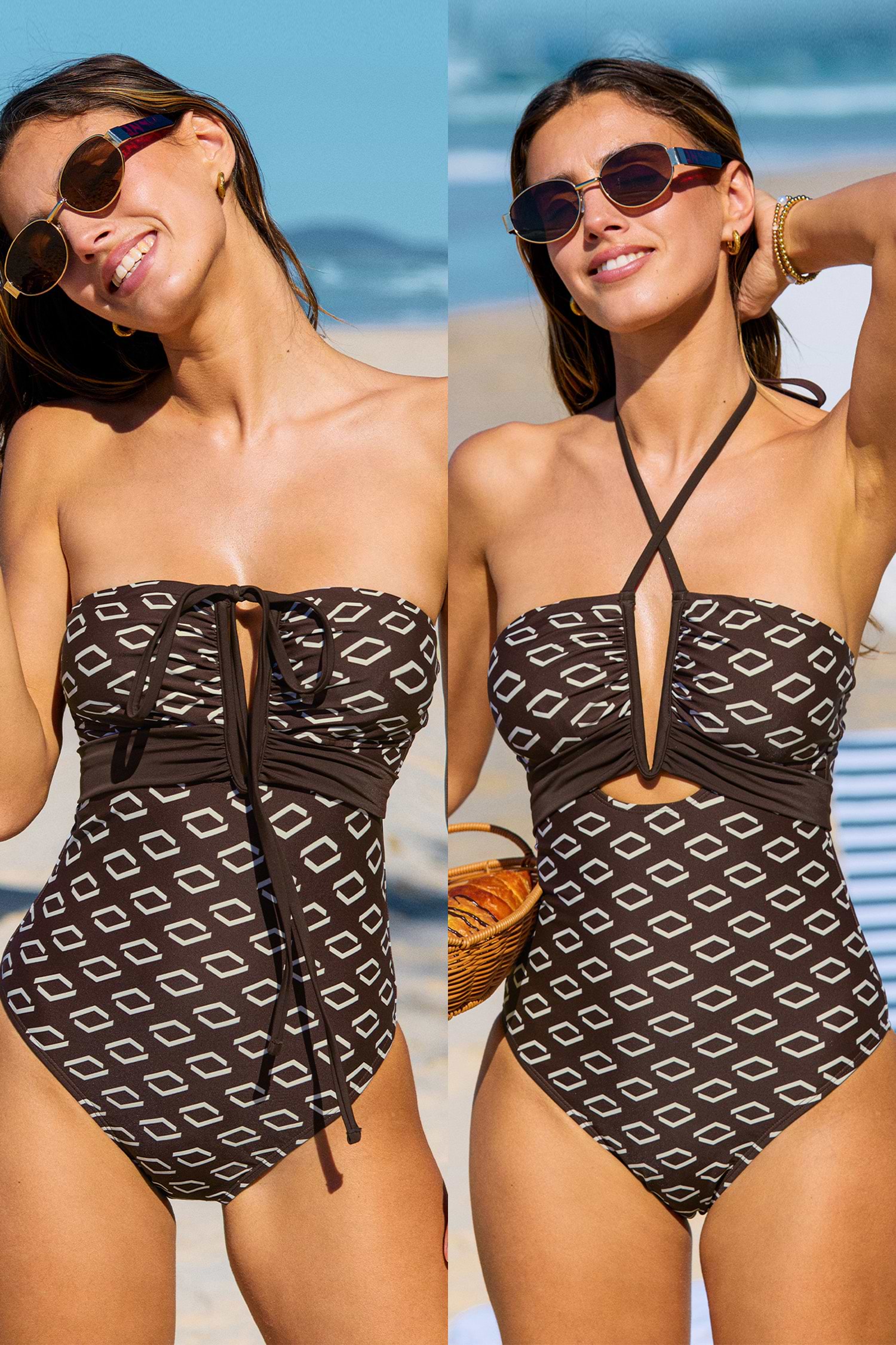 【関税送料込】CUPSHE Wild At Heartカットアウトワンピース水着 Wild At Heart Tunneled Cut-out One Piece Swimsuit