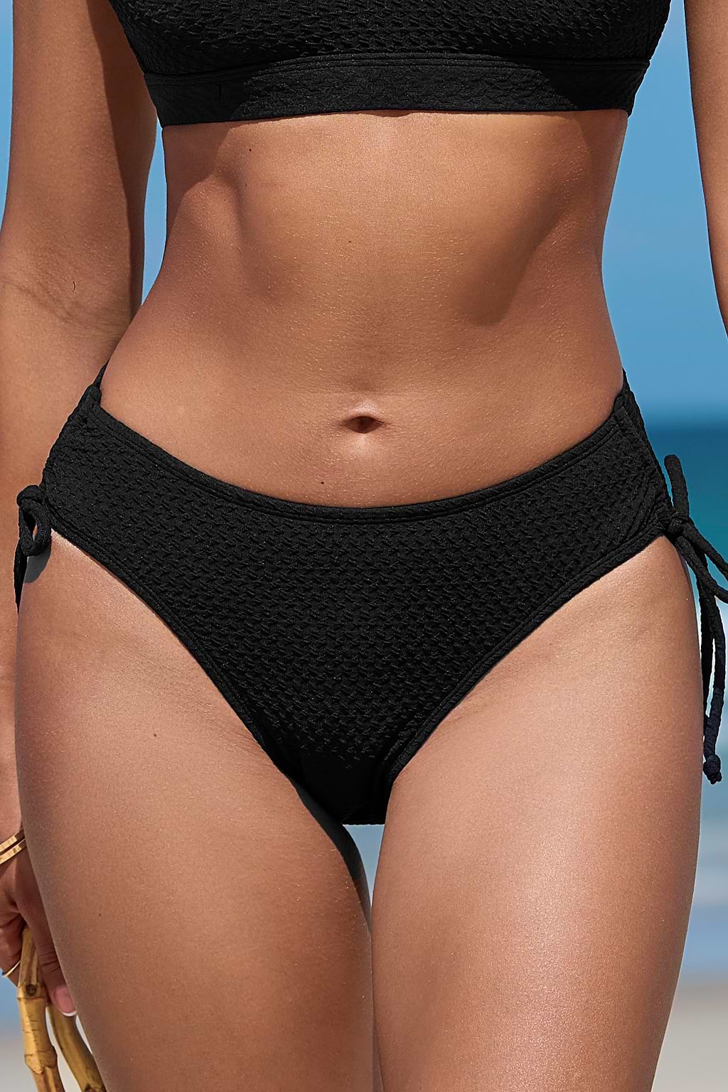 Black Standard Side Tie Bikini Bottoms