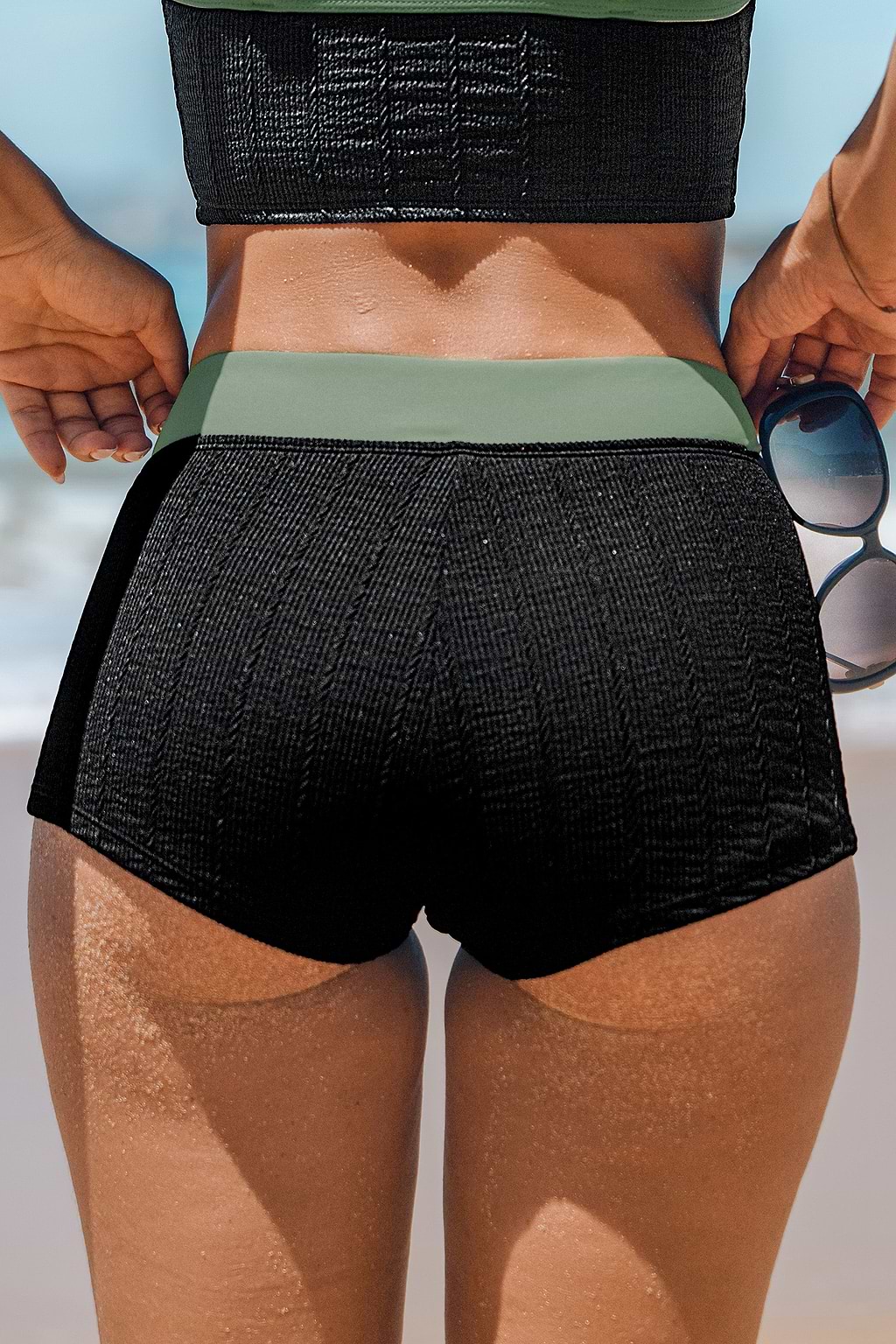 Midnight Rib Standard Bikini Bottoms