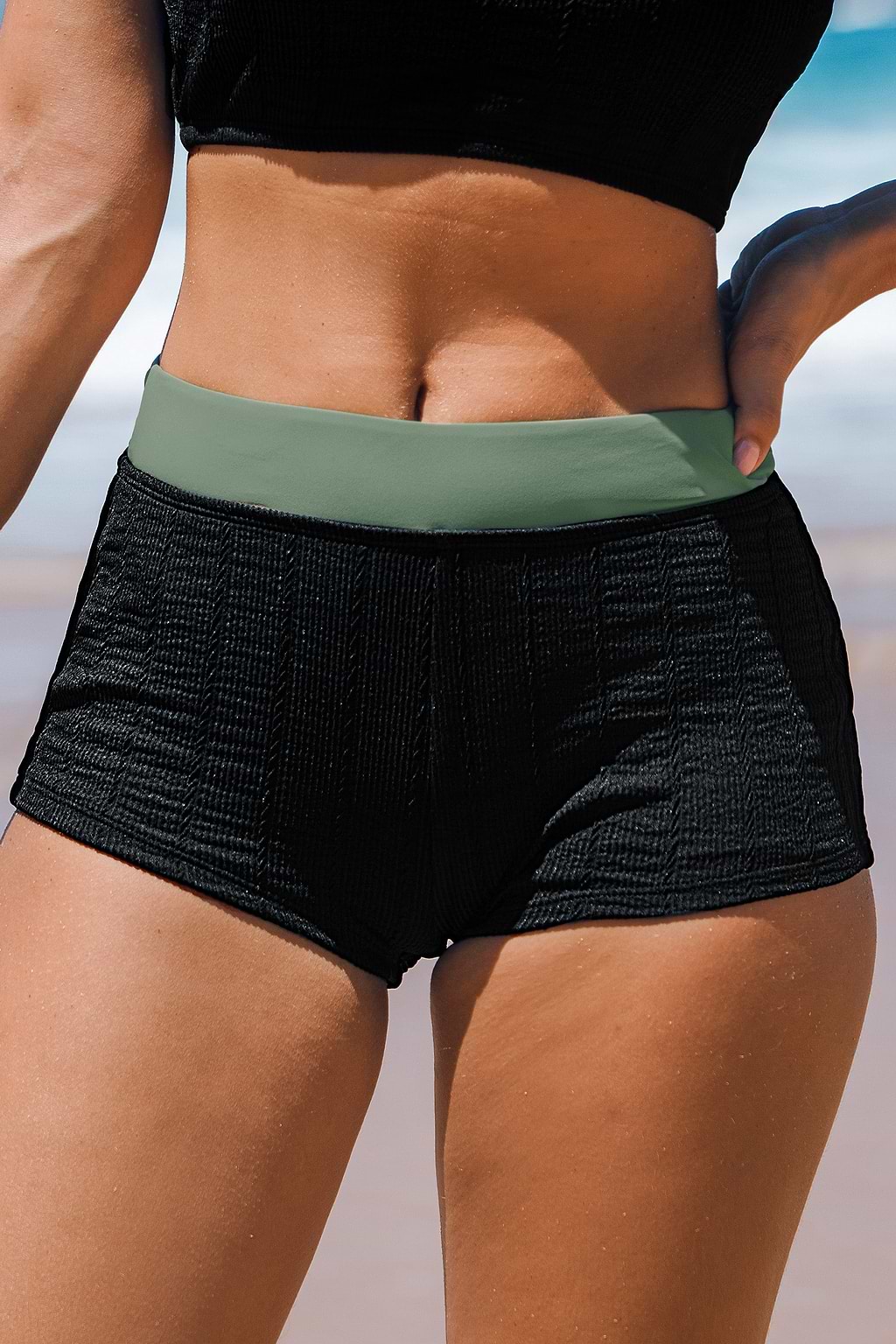 Midnight Rib Standard Bikini Bottoms