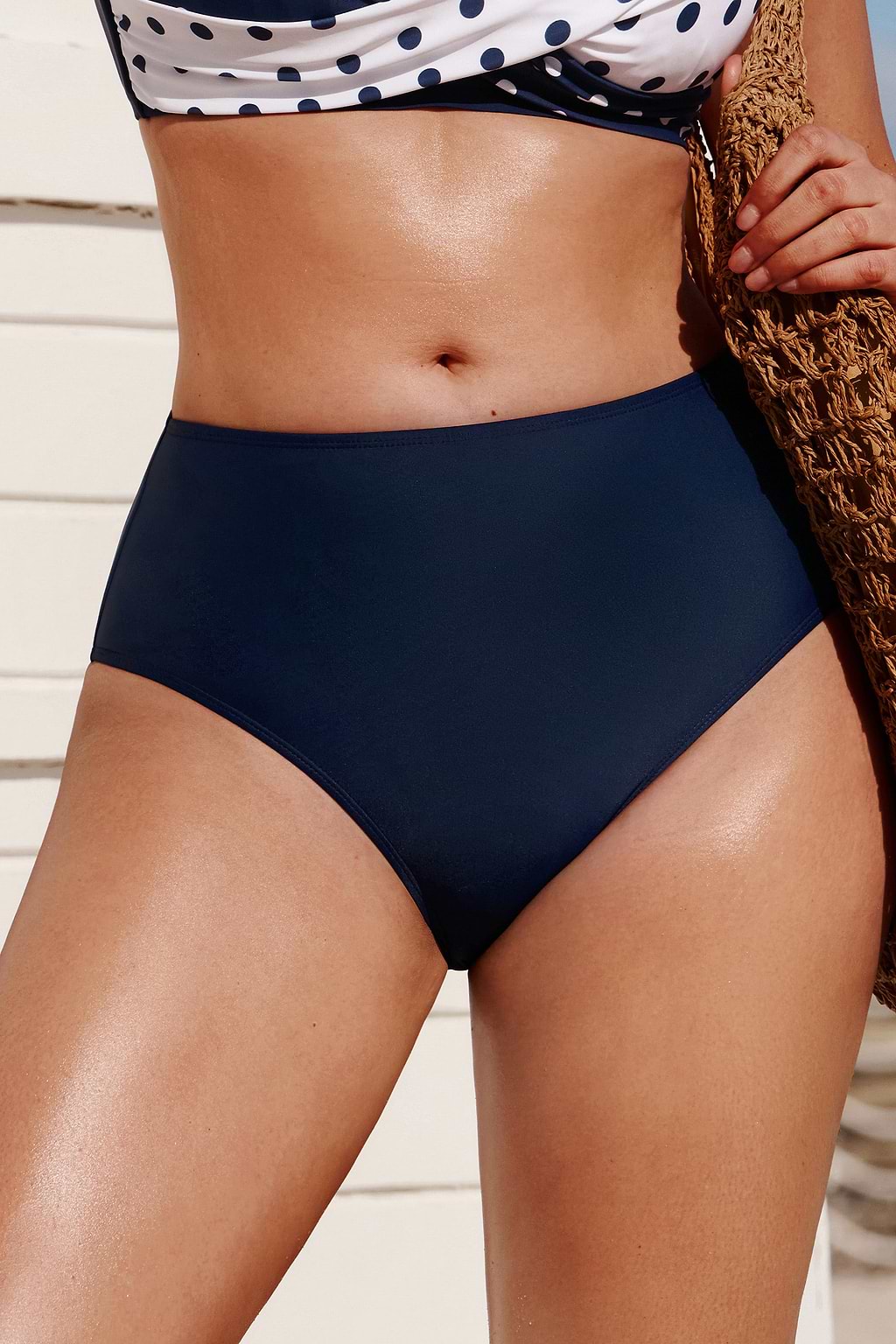 Sunny Speckles Navy Low-Cut Bikini Bottoms