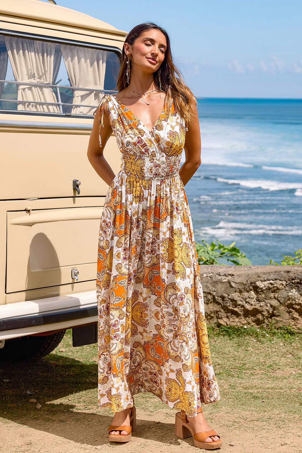 Abito lungo Paisley Turn the Page