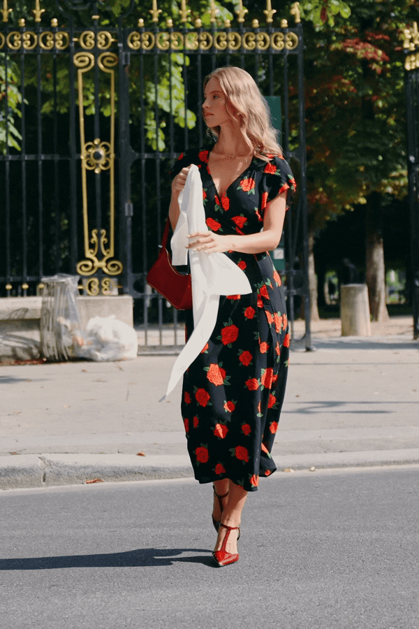 Rosy Days Maxi-jurk met bloemenprint